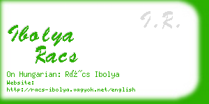 ibolya racs business card